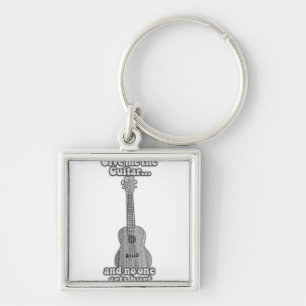 Llavero Dame la guitarra y nadie se lastima. B y W