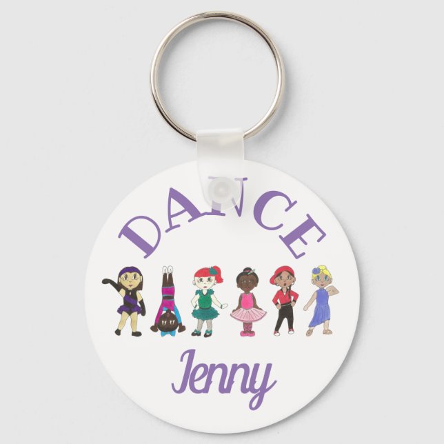 Llavero DANCE Ballet Tap Jazz Regalo Ballerina Personaliza (Anverso)