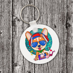 Llavero Dancing Corgi Kawaii Cute