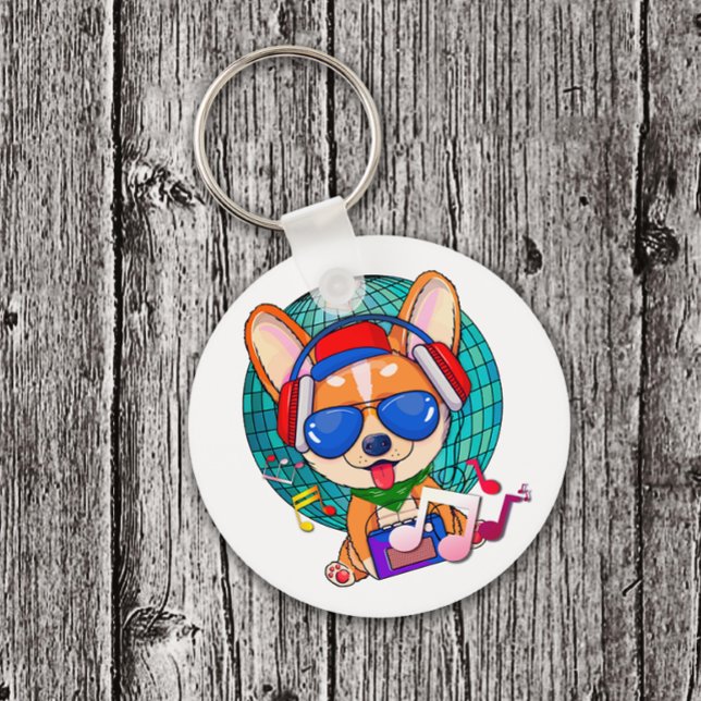 Llavero Dancing Corgi Kawaii Cute (Dancing Corgi Keychain)