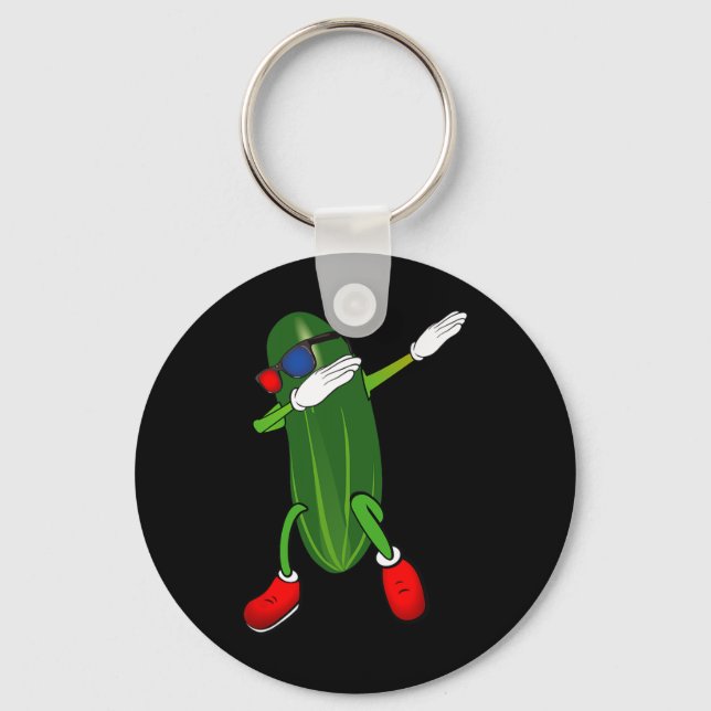Llavero Dancing Cucucumber Pickle Lover Cute Funny (Anverso)
