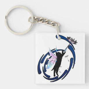 Llavero Dandelia de gato cósmico