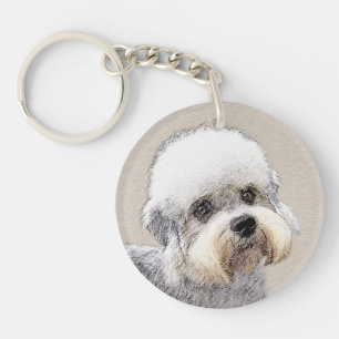 Llavero Dandie Dinmont Terrier Pintura Original De Perro