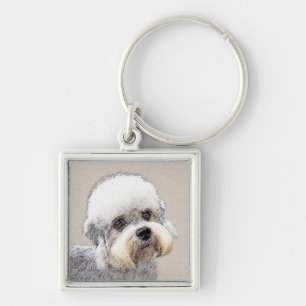 Llavero Dandie Dinmont Terrier Pintura Original De Perro