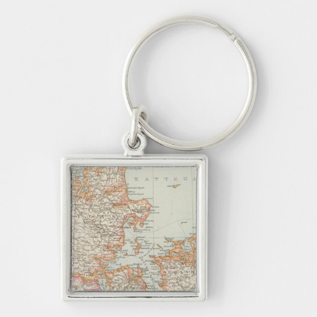 Llavero Danemark - Mapa de Dinamarca (Frente)