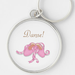 Llavero "Danse" Pink Ballet Slippers Dancer Keychain