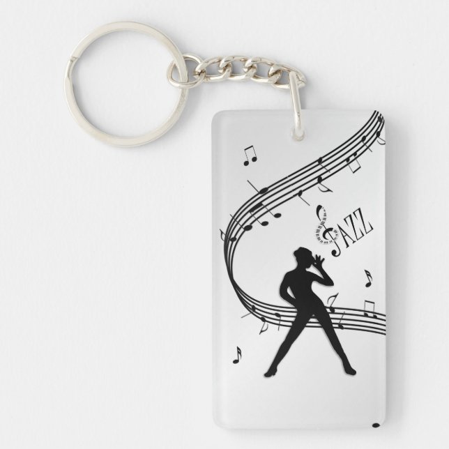 Llavero Danza de Jazz Plata (Frente)