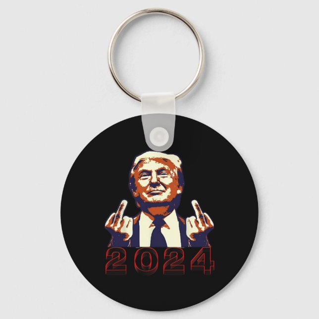 Llavero Dar un Finger 2024 Flipping Off Design (Anverso)