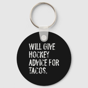 Llavero Dará consejos de hockey por tacos divertido coa de