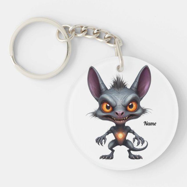 Llavero Dark Chupacabra Art Halloween Fantasy Creature (Frente)