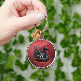 Llavero Dark Swan of Bones – Gothic Elegance 