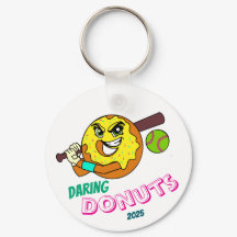 Darling Donuts - Keychain de la bolsa de softball