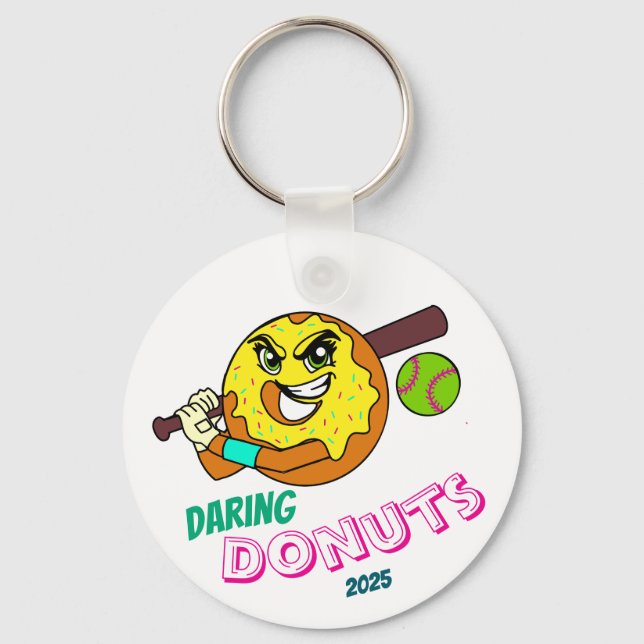 Llavero Darling Donuts - Keychain de la bolsa de softball (Anverso)