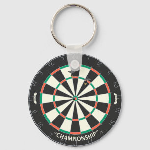 Llavero Dartboard y dardos: modelo 3D: