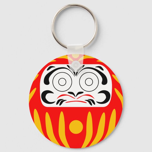Llavero Daruma de japón tradicional (Anverso)