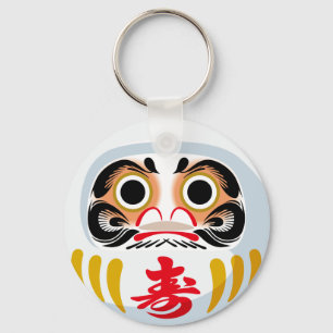 Llavero Daruma (encanto tradicional japonés de buena suert