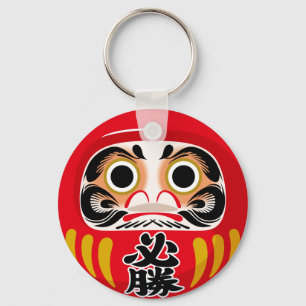 Llavero Daruma (encanto tradicional japonés de buena suert