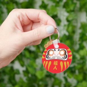Llavero Daruma japonés (sin ojos)