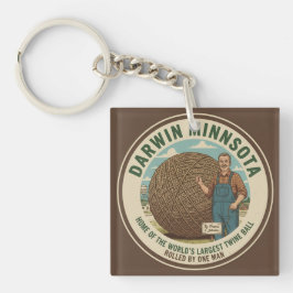 Llavero Darwin, Minnesota Twine Ball Coaster Keychain