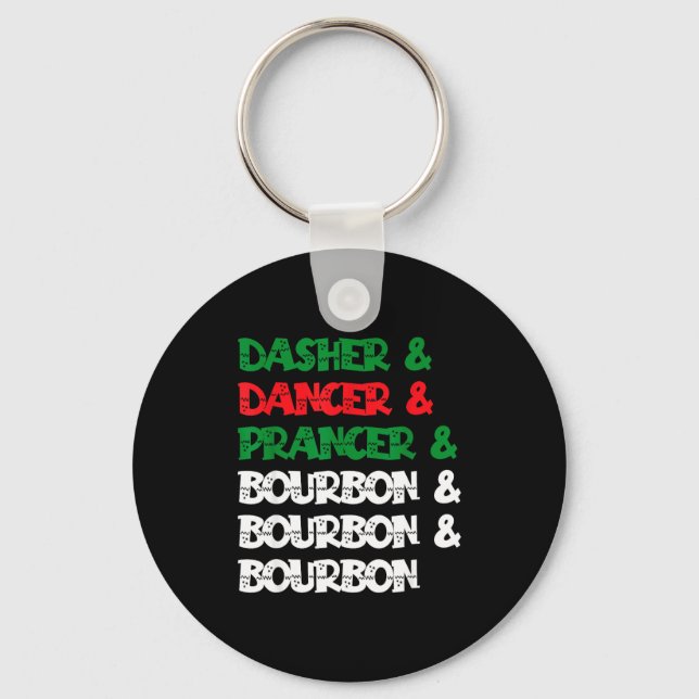 Llavero Dasher Dancer Prancer &amp; Bourbon Christmas Funn (Anverso)