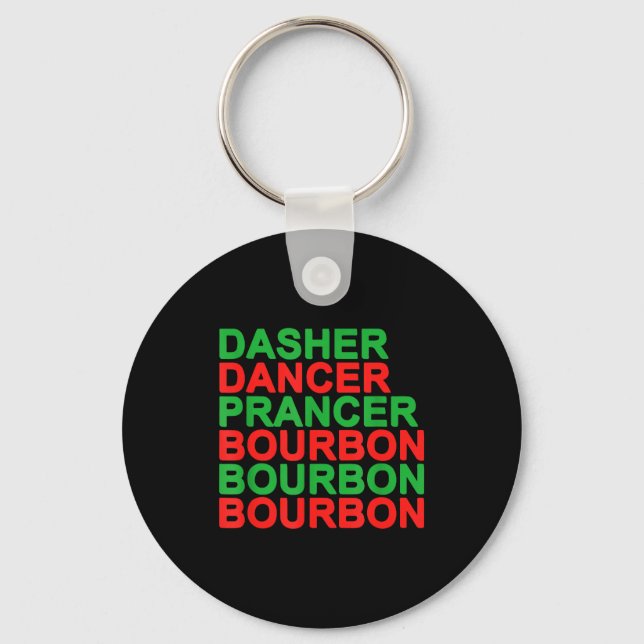 Llavero Dasher Dancer Prancer &amp; Bourbon Christmas Holi (Anverso)