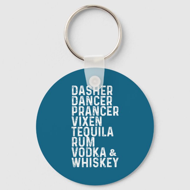 Llavero Dasher Dancer Prancer Vixen Tequila Rum Vodka And  (Anverso)