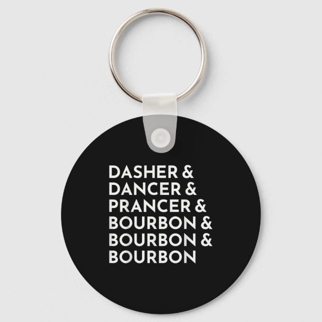 Llavero Dasher Dancer Prancer y Bourbon Navidad (Anverso)