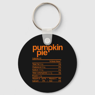 Llavero Dato Nutricional Divertido de Calabaza E Día de Ac