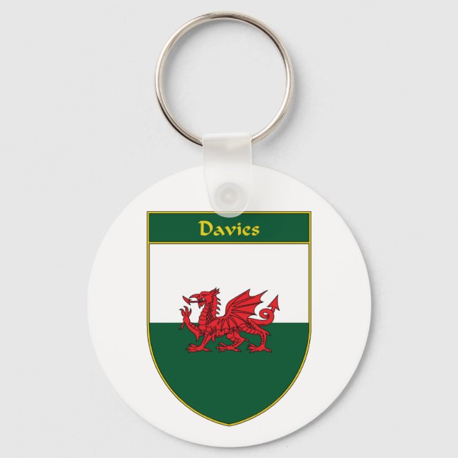 Llavero Davies Welsh Flag Shield (Anverso)