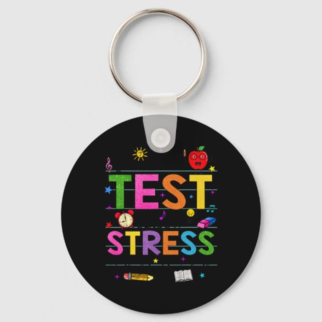 Llavero Day Rock The Test Teacher Funny Testing Day Studen (Anverso)