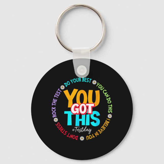 Llavero Day Rock The Test Teacher Testing Day You Got This (Anverso)