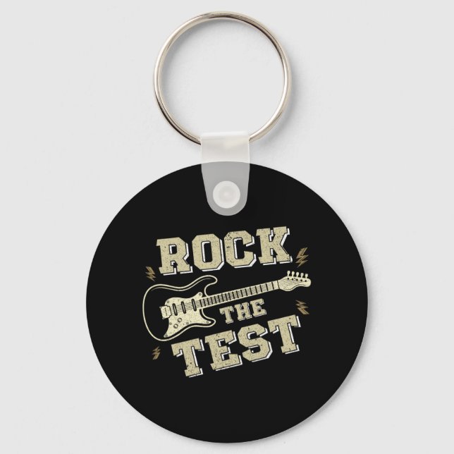 Llavero Day Teacher Rock The Test Guitar Teacher Testing D (Anverso)
