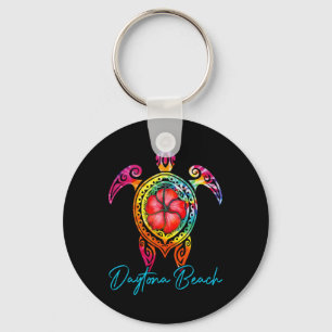 Llavero Daytona Beach Florida Tye Dye Sea Turtle Vacation