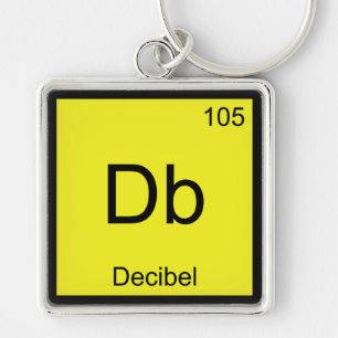 Llavero Db - Elemento Químico Decibel Símbolo Tee Ruido