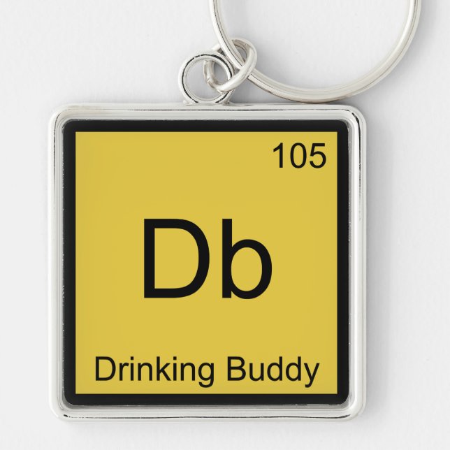 Llavero Db - Tee De Símbolo De Elemento De Química Buda De (Frente)