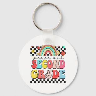 Llavero De 2º Grado, Retro Groovy Feliz Día De Colegio