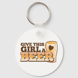 Llavero Dé a este chica un ND de la cerveza