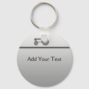 Llavero de acero moderno del tractor