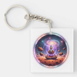 Llavero de AcrÃlico Meditador Cósmico