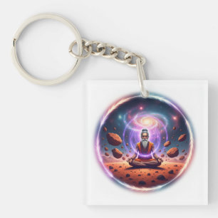 Llavero de AcrÃlico Meditador Cósmico