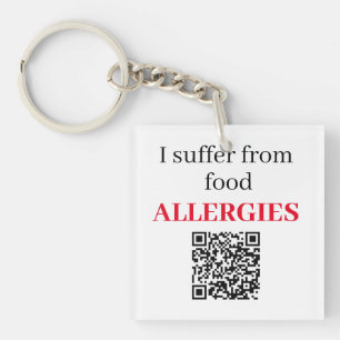 Llavero de acrílico - Alergias alimentarias QRCode
