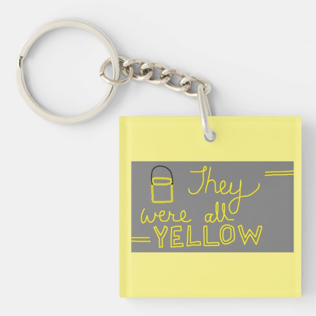 Llavero de acrílico amarillo (Frente)