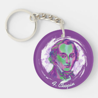 Llavero de acrílico con cita del retrato de Chopin
