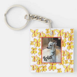 Llavero de acrílico con foto de mascota personaliz