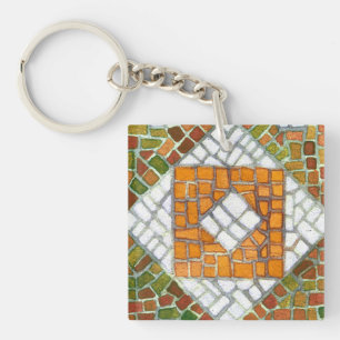 LLAVERO DE ACRÍLICO CUADRADO MOSAICO DE OTOÑO