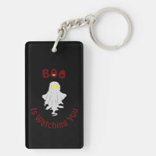 Llavero de acrílico de Halloween   Boo te está vig