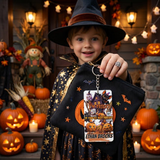 Llavero de acrílico de Halloween para niños con "T