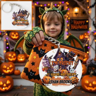 Llavero de acrílico de Halloween para niños travie