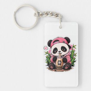 Llavero de acrílico de Panda Adorable