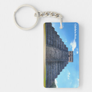 Llavero de acrílico de recuerdo de Chichén Itzá Mé
